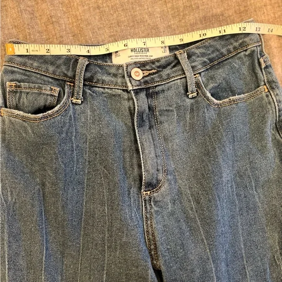 Hollister Curvy High Rise Mom Jeans Blue Size 26 - Picture 13 of 15